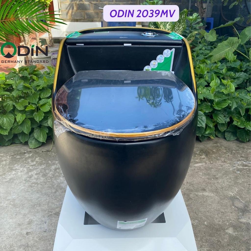 BỒN CẦU TRỨNG CAO CẤP ĐEN VIỀN VÀNG ODIN 2039DV