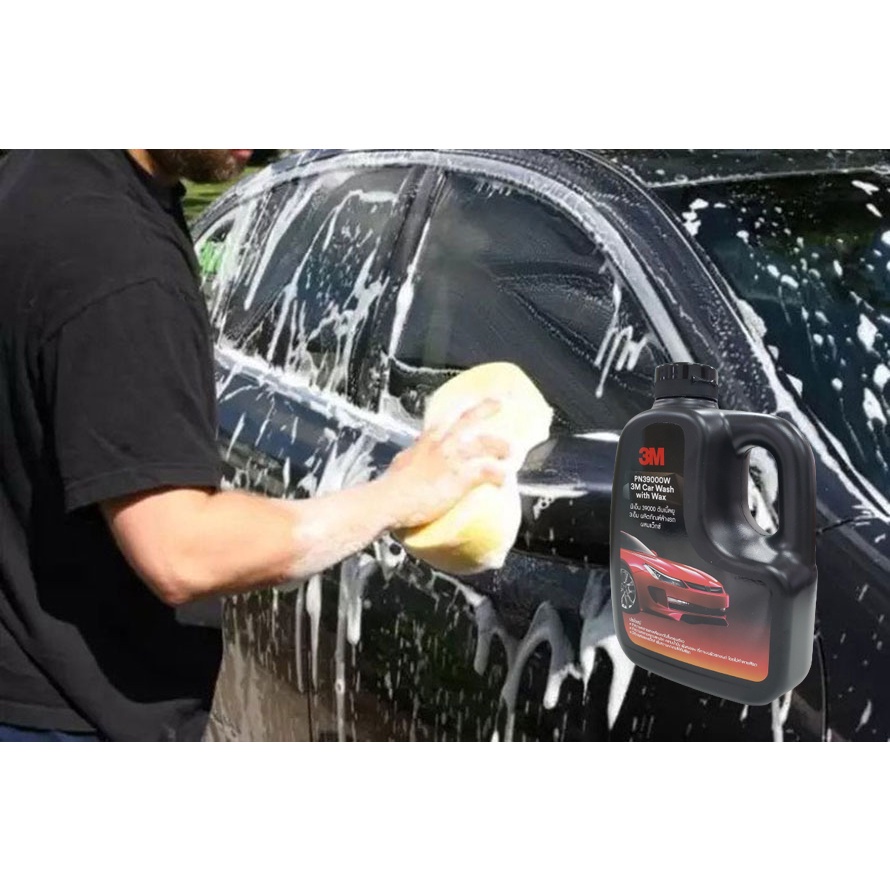 Xà bông rửa xe siêu bọt 3M Car Wash With Wax PN39000W- 1L