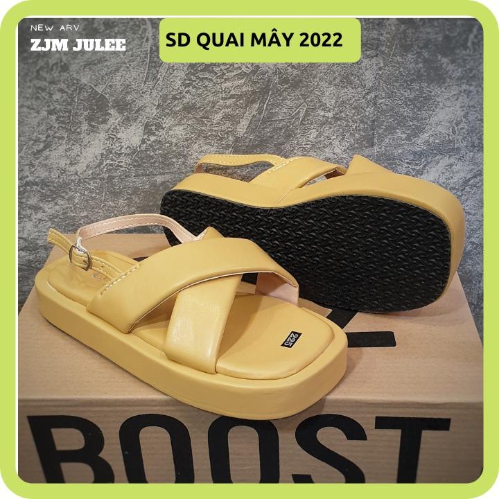 Giày sandal nữ ML-J6 đế cao 3cm quai mây 2 lớp - dép quai hậu đi học đi chơi 2022