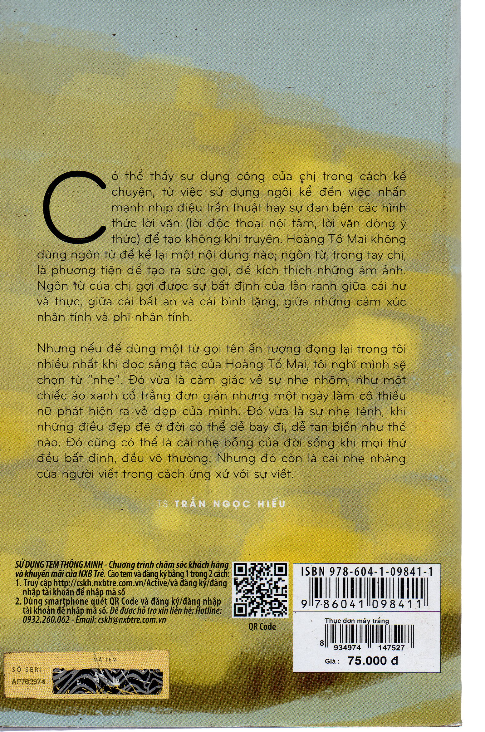 Thực đơn mây trắng - Hoàng Tố Mai