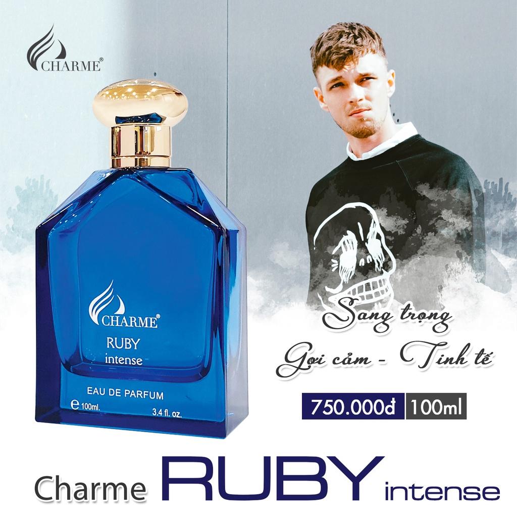 Nước hoa nam cao cấp, Charme Ruby Intense, mùi hương gỗ ấm áp, gây nghiện cho mọi người xung quanh, 100ml