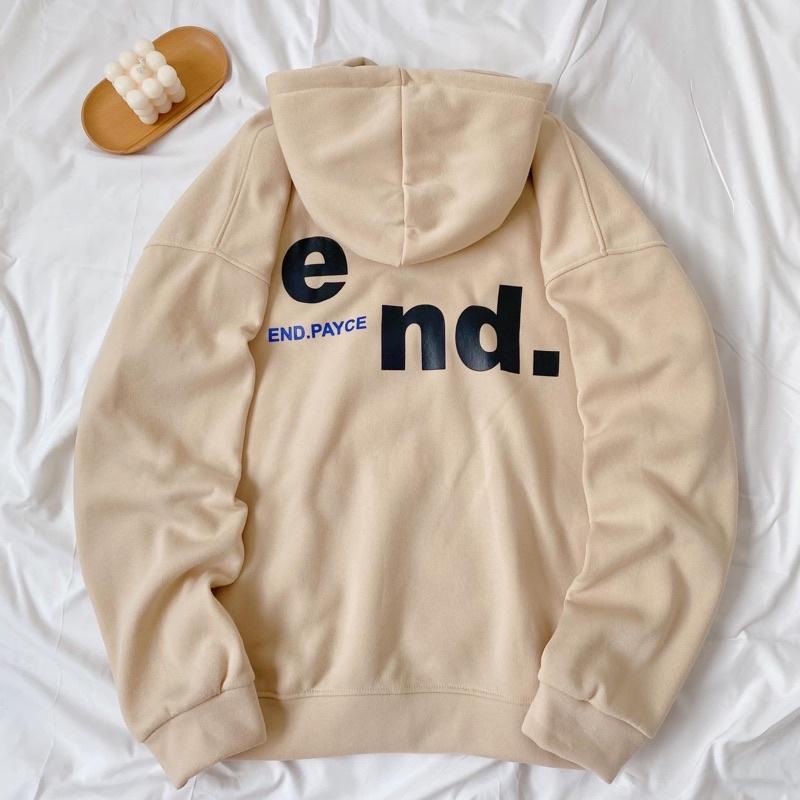 Áo Khoác Hoodie Nỉ Bông END màu TAN Nam nữ unisex/Áo hoodie có mũ form rộng Jaystoree