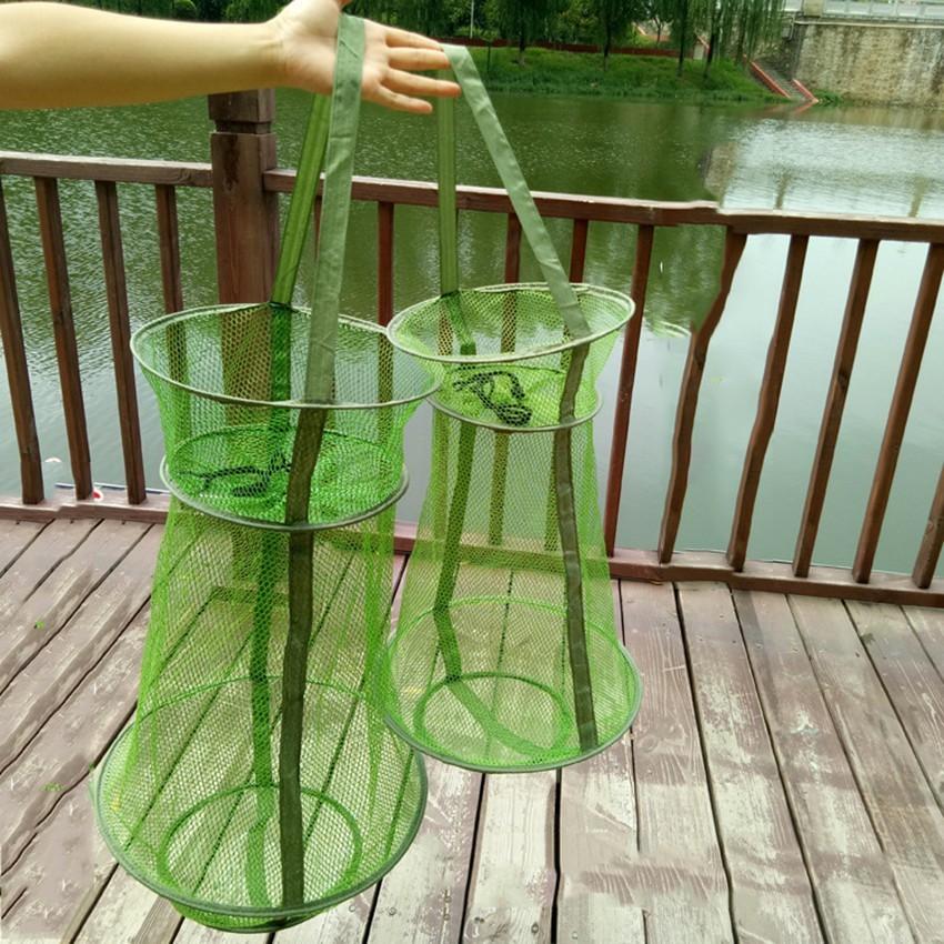 Giỏ đựng cá bộ đội hình chum 3 tầng đi câu xanh