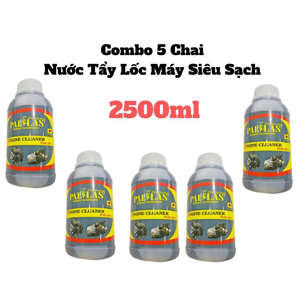 Combo 5 Chai Tẩy Lốc Máy ,Tẩy Đẩu Bò Siêu Sạch Pallas 2500ml