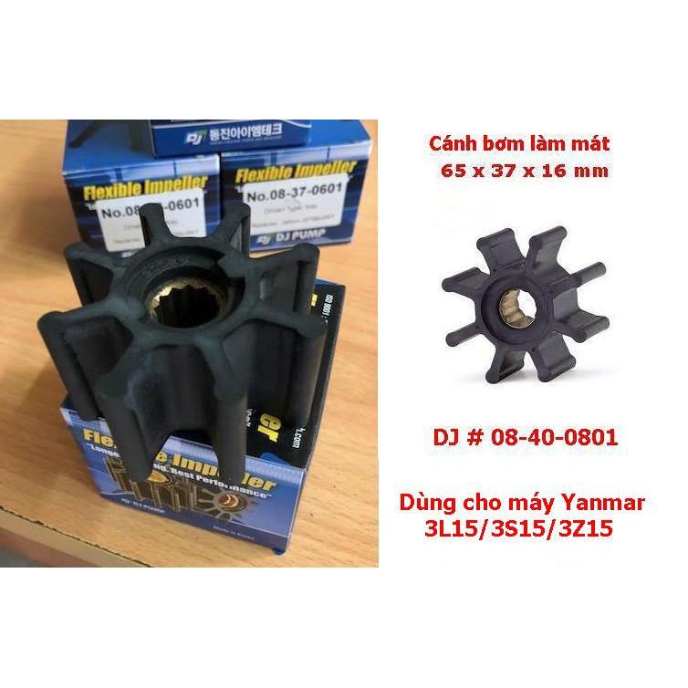 Cánh bơm Hàn Quốc DJ-08-40-0801 làm mát động cơ Yanmar 3L15,3Z15,3S15. Hiệu DJ Hàn Quốc