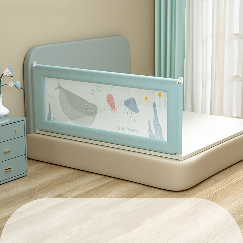 Thanh chắn giường cho bé bản Nâng cấp, dày, cao hơn, tính năng hạ 1 bên, cao 103cm