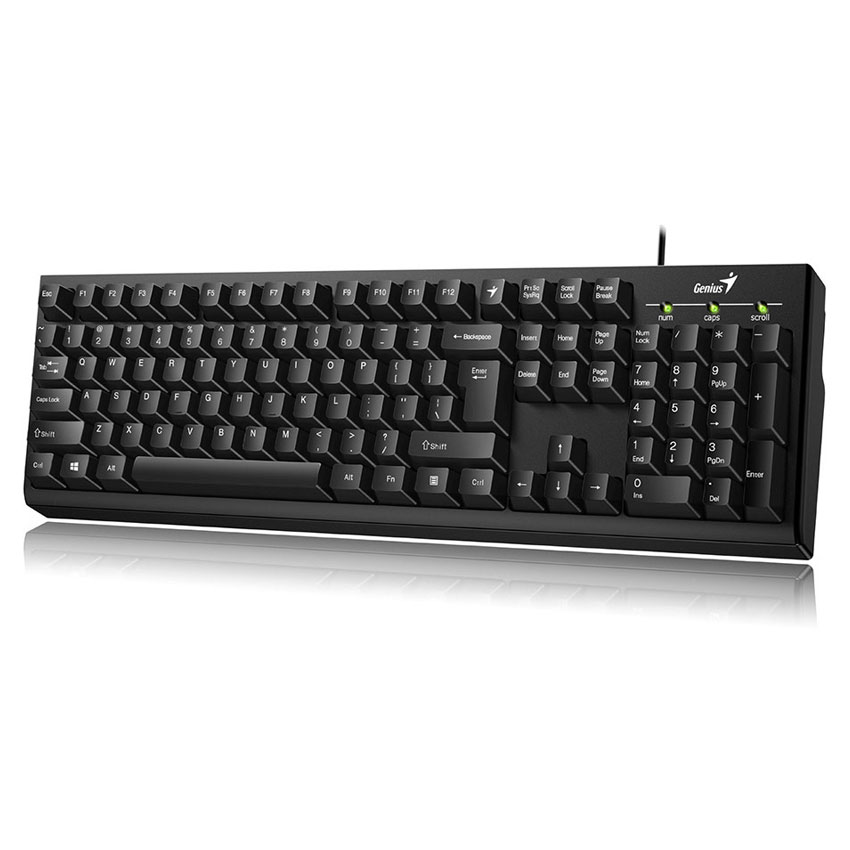 Bàn phím Keyboard Genius KB-100 có dây cổng USB - Hàng Chính hãng