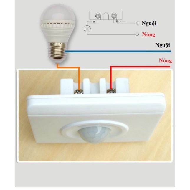 Công Tắc Cảm Biến Chuyển Động Hồng Ngoại Âm Tường, Lắp Đặt Phù Hợp Hộp Vuông Chuẩn