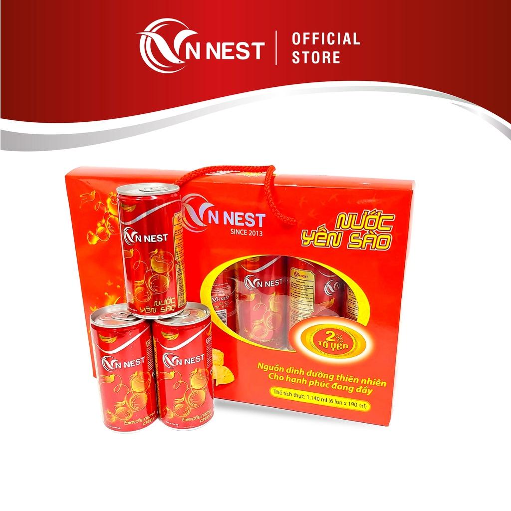 Nước Yến Lon Tự Nhiên 2% (Thùng 30 Lon x 190ml) - Vnnest