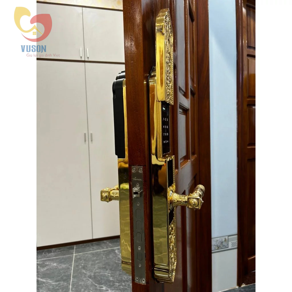 Khóa cửa đại sảnh Demax SL9862 Face ID, App Wifi - Hàng chính hãng