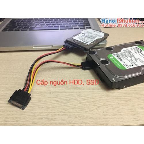 Cáp Chia Nguồn Ổ Cứng 1 ra 2 - Dây Nguồn HDD 1 Ra 2 - sata 1-2