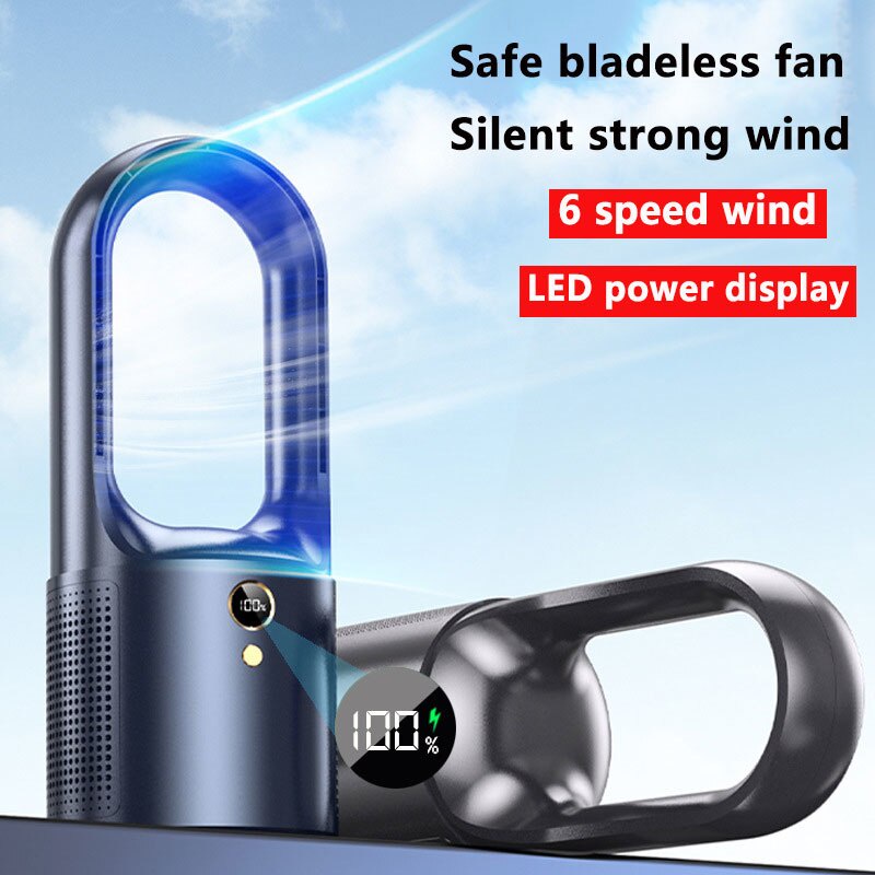Quạt nhỏ không lá 3life mới Quạt để bàn mini sáu tốc độ USB quạt không lá dọc -Hàng chính hãng