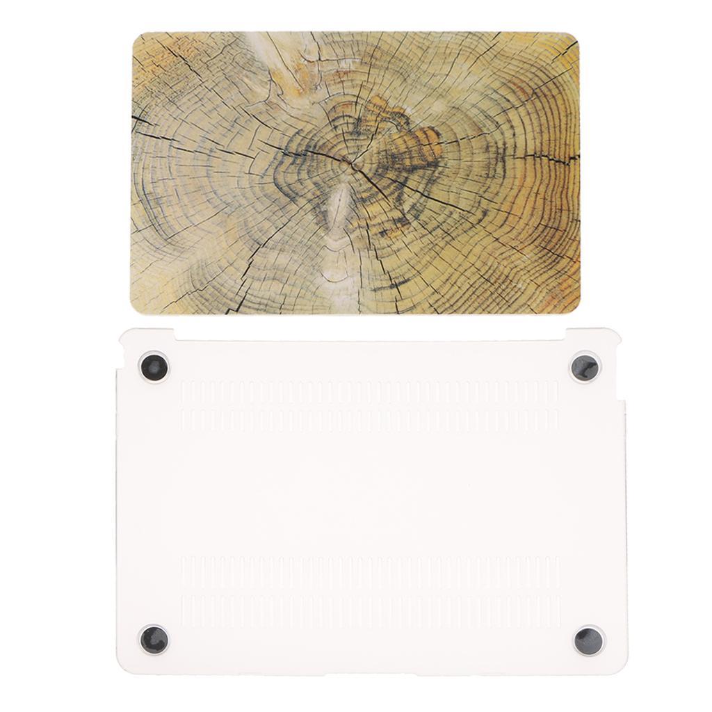 Plastic Hard Cover Case Protector Shell Wood Grain Shape for Macbook Air 13"