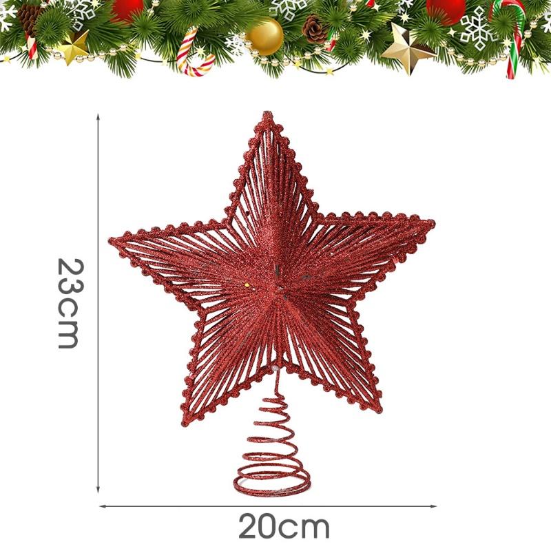 1 Cây Thông Giáng Sinh Chất Lượng Cao Đỉnh Rỗng Ngôi Sao Vàng Bạc Lấp Lánh Bằng Sắt Trang Trí Nhà Cửa Dịp Giáng Sinh Năm