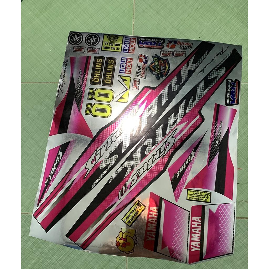 Tem sirius 110 spark hồng đen crom