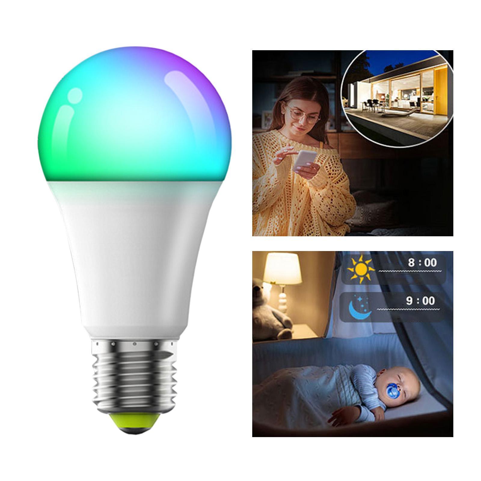 Dimmable Smart Bulb LED Light 10W Remote Control RGB E27 2700K-6500K 350LM