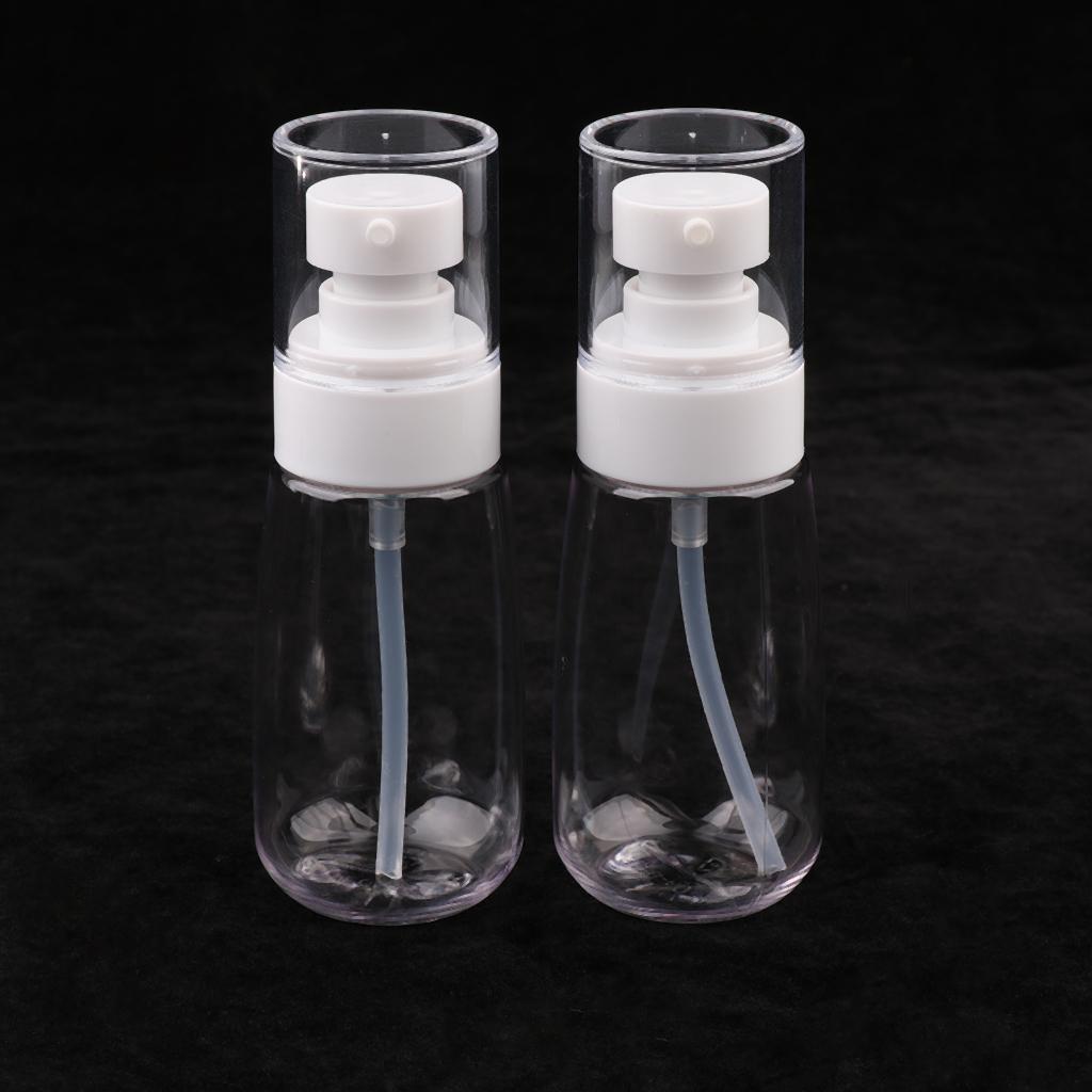 2Pcs Makeup Pump Bottle Container Cosmetic Cream Lotion Bottles Clear