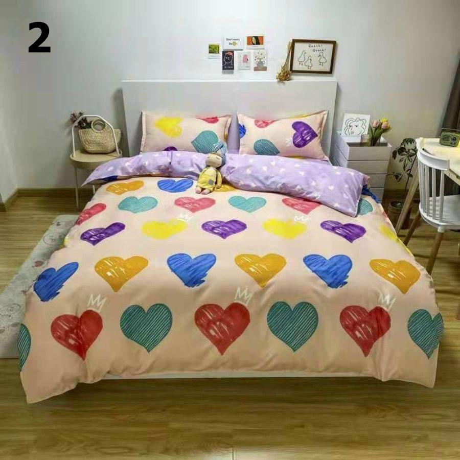 Bộ chăn ga gối thun cotton poly - chăn mền, drap giường, vỏ gối - ga giường đủ size (nhiều mẫu lựa chọn)