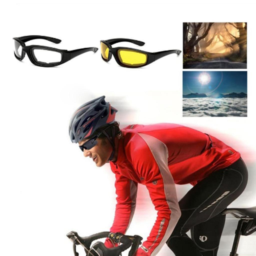 1 Pair Motorcycle Riding Glasses Padding Goggles UV Protection Dustproof Windproof Motorcycle for Outdoor Sports