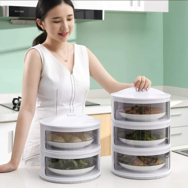 Lồng Bàn Bảo Quản Thực Phẩm - Hộp Đựng Đồ Ăn 5 Tầng BUCOOK Giữ Nhiệt, Chống Bụi Bẩn Và Côn Trùng Mẫu Mới 2021 - Hàng Chính Hãng