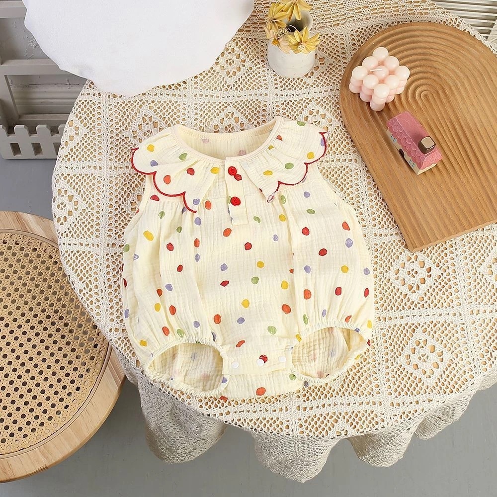 Body Chấm Bi Nhiều Màu Cho Bé Gái Sơ Sinh 1 2 Tuổi Từ 5-13kg Dành Cho Bé Gái