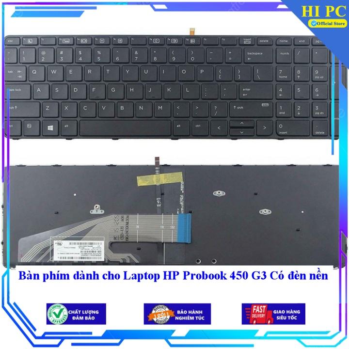 Bàn phím dành cho Laptop HP Probook 450 G3 Có đèn nền - Hàng Nhập Khẩu mới 100%