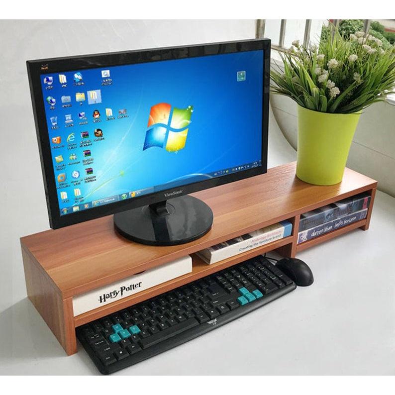 Kệ gỗ để Màn Hình máy tính FAS.MEL / Nâng màn hình lên đến 10.4cm / Giảm căng thẳng cổ / bàn làm việc gọn gàng