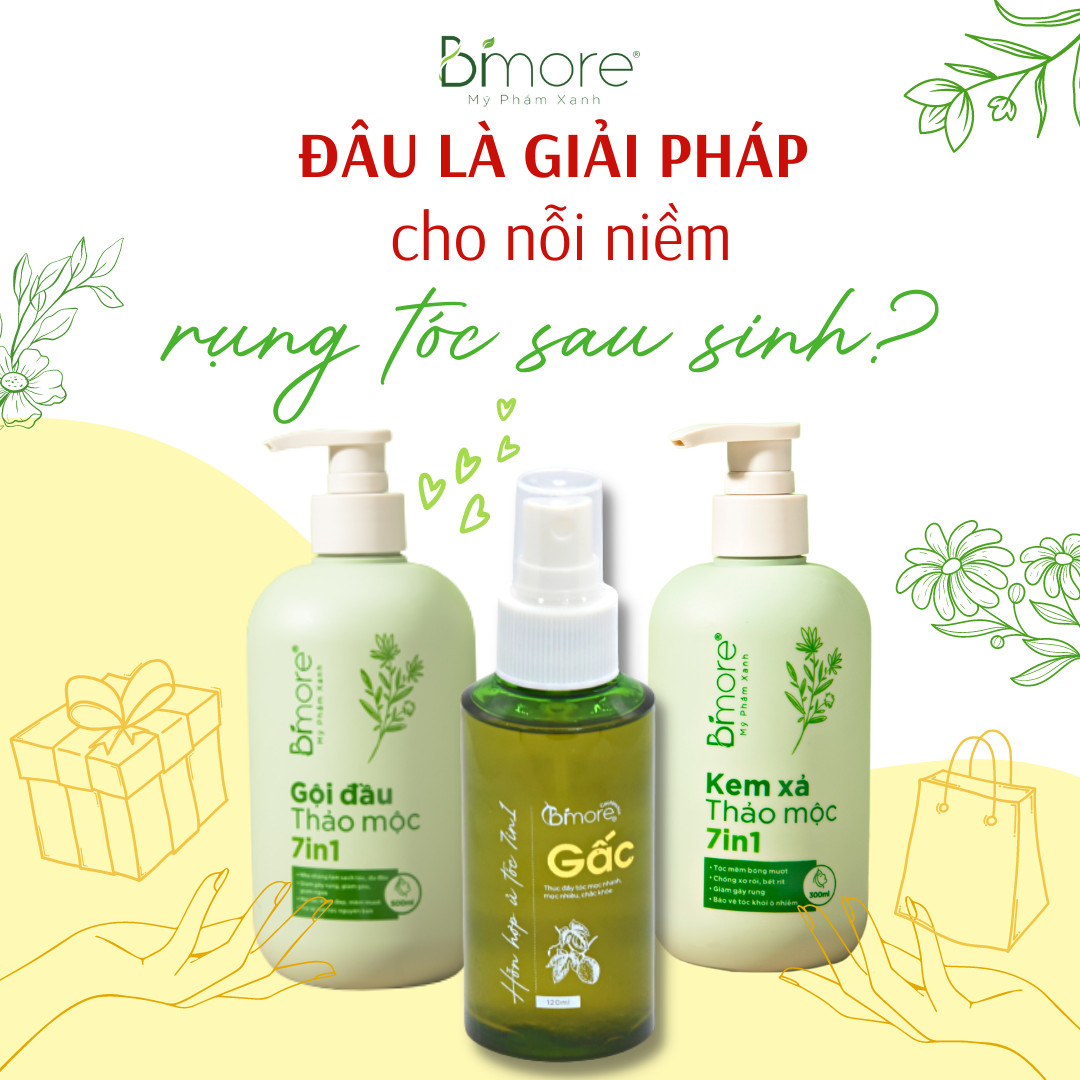 Gội đầu thảo mộc 7in1 làm sạch da đầu, phục hồi tóc, giúp tóc chắc khỏe