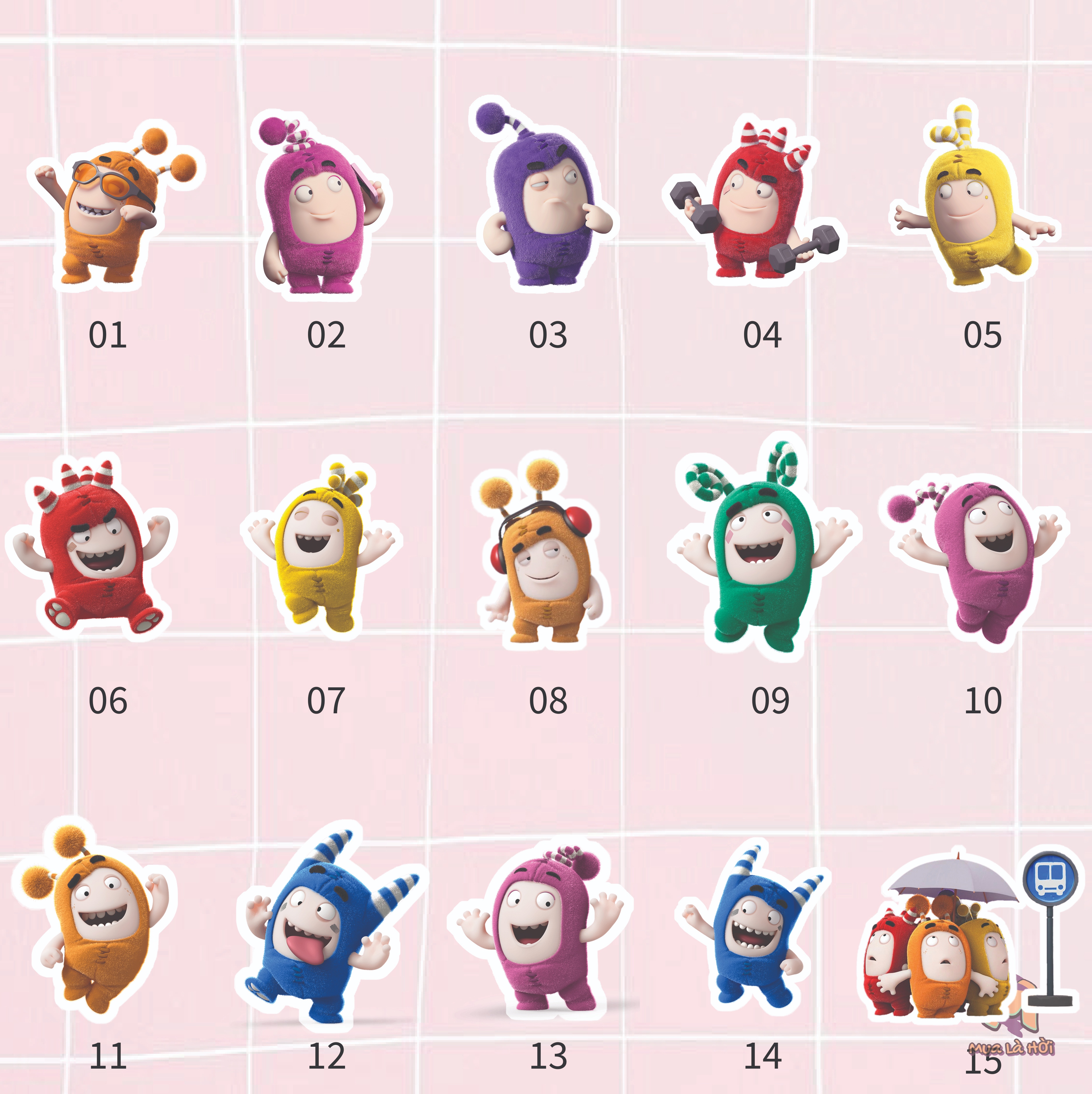 Túi Tote in hình chủ đề Những người bạn kỳ lạ (Oddbods)