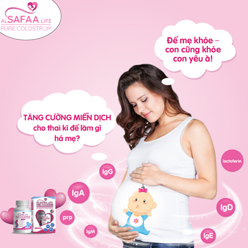 Sữa non nguyên chất al SAFAA life - USA | trước, trong và sau sinh. Pure Colostrum Pregnancy & Breastfeeding Support 500MG
