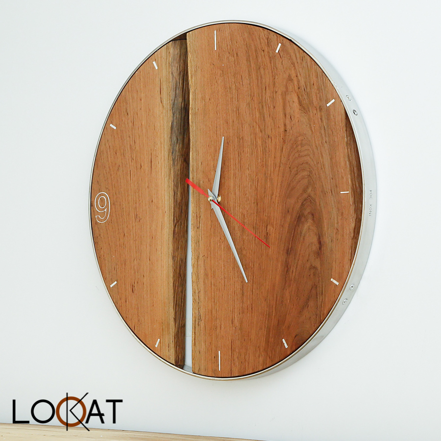 Đồng Hồ Treo Tường Décor Nhà Phong cách Retro Cổ Điển - Tinh Tế từ Gỗ Mộc Tự Nhiên DH12050146