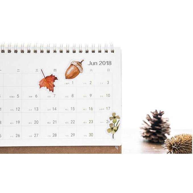 Bộ 46 Sticker Cây Nấm Hàn Quốc dán trang trí E59