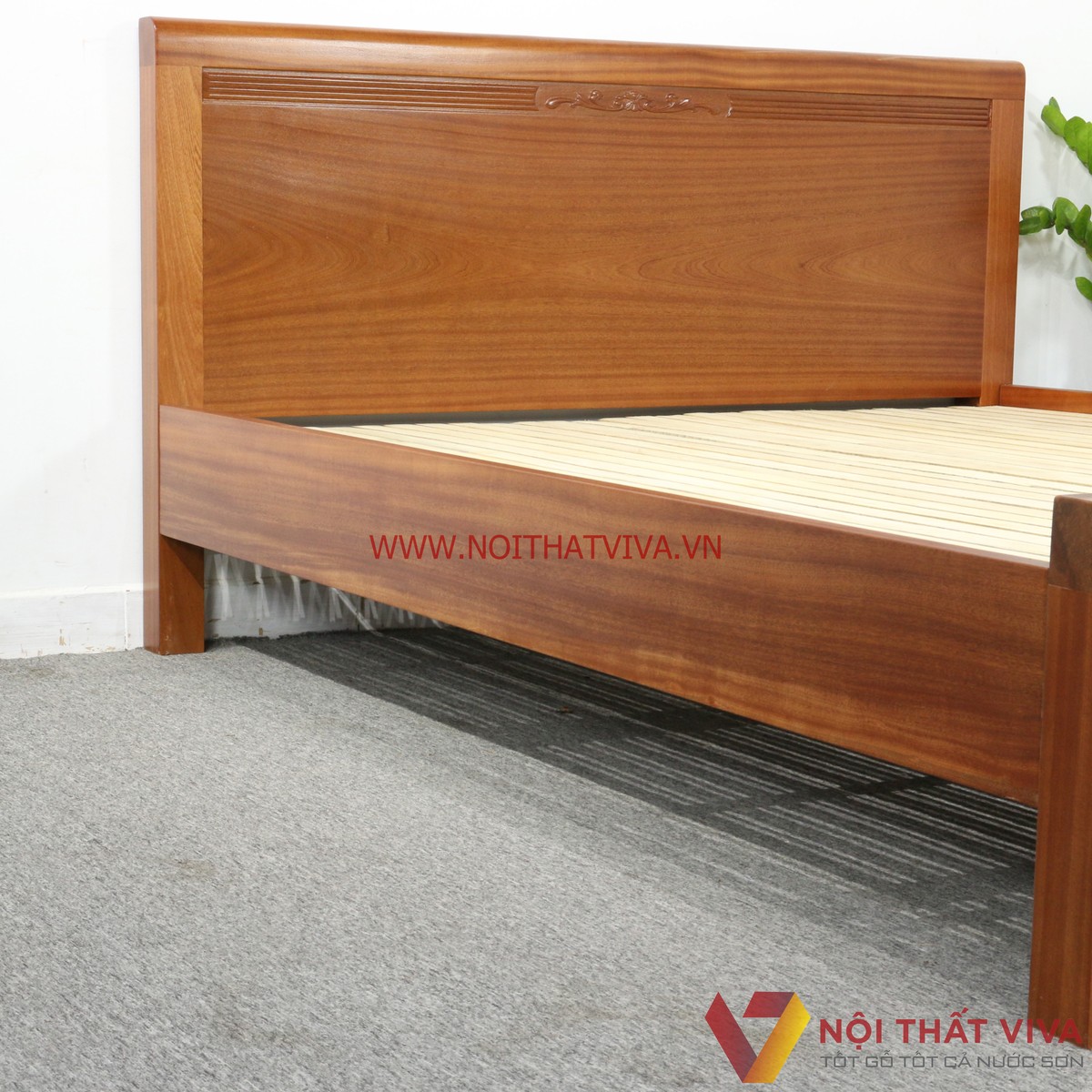 Giường Ngủ Gỗ Xoan Đào Tự Nhiên Bền Đẹp Sang Trọng