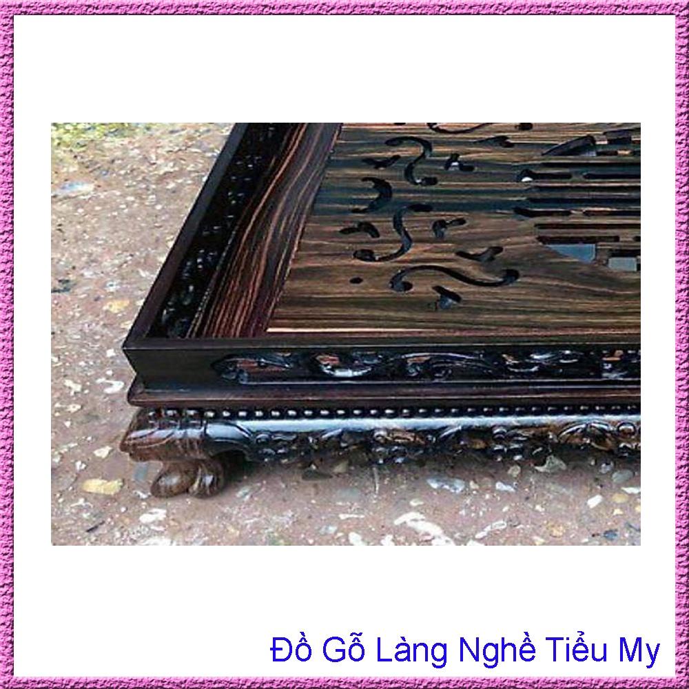Khay Trà Chân Quỳ Gỗ Mun Cao Cấp, Dùng Trong Phòng Khách, Phòng Làm Việc