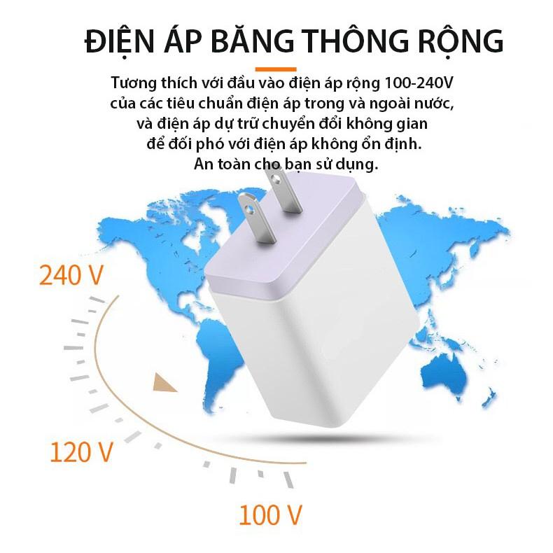 Đầu Sạc Nhanh 3 Cổng USB QC 3.0 Với Bộ Điều Hợp Nguồn EU/US Cao cấp
