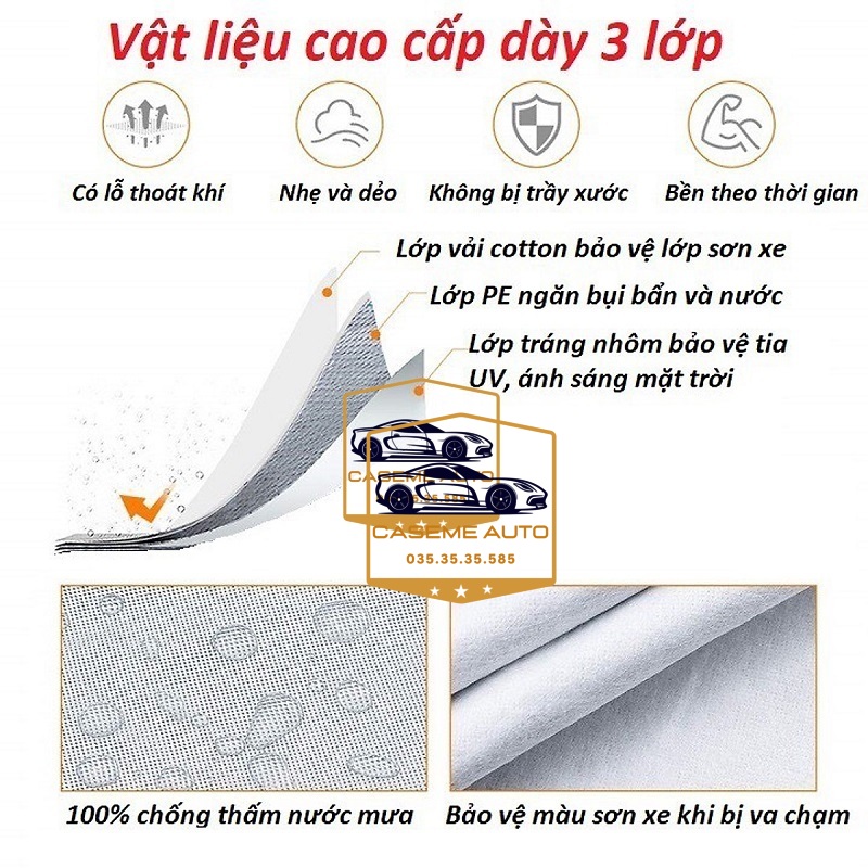 Tấm Che Nắng Kính Lái Ô Tô Tráng Nhôm 3 Lớp Cao Cấp - Hàng Nhập Khẩu