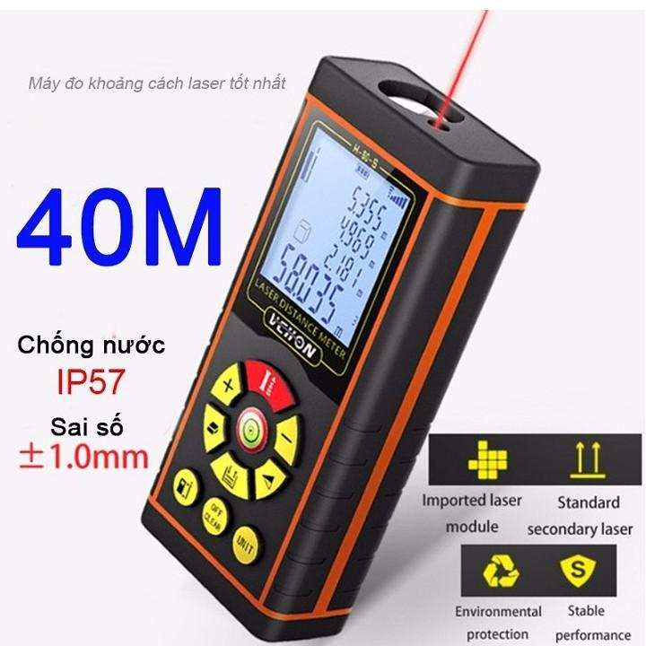 Thước đo khoảng cách laser,Thước đo khoảng cách bằng tia laser phạm vi 40m, Máy đo khoảng cách laser đa năng 206764