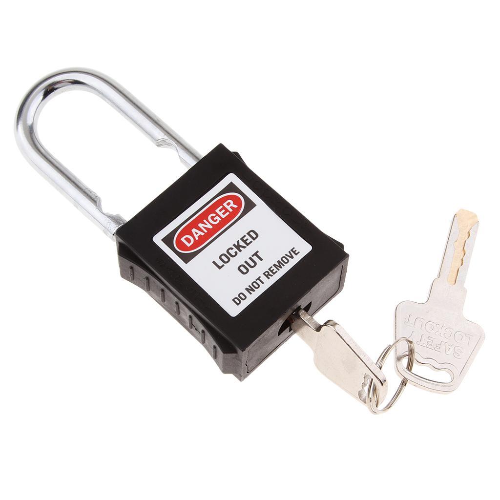 2 Pcs Premium Safety Lockout Padlocks - Black Padlock