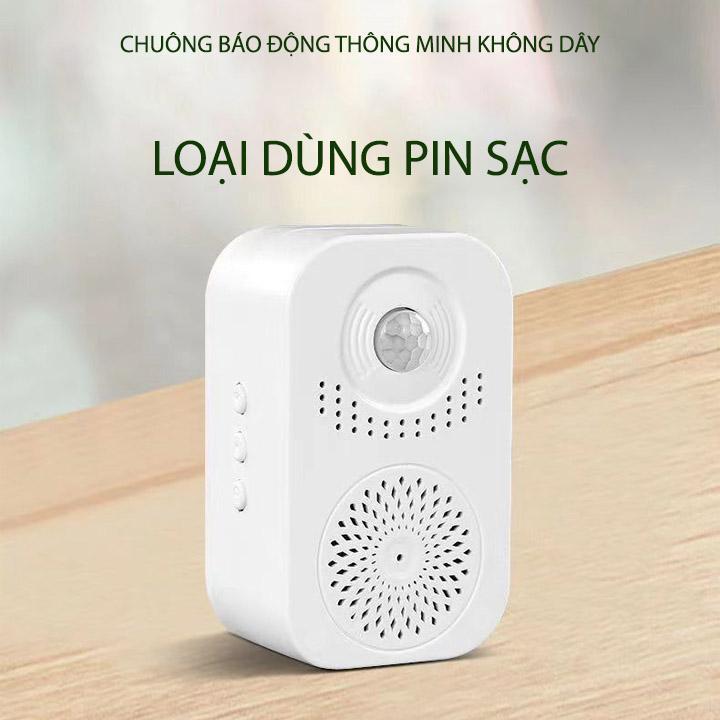 Chuông cảm biến thông minh tự động nhắc nhở bằng giọng nói, không dây (có chế độ tự ghi âm giọng nói)