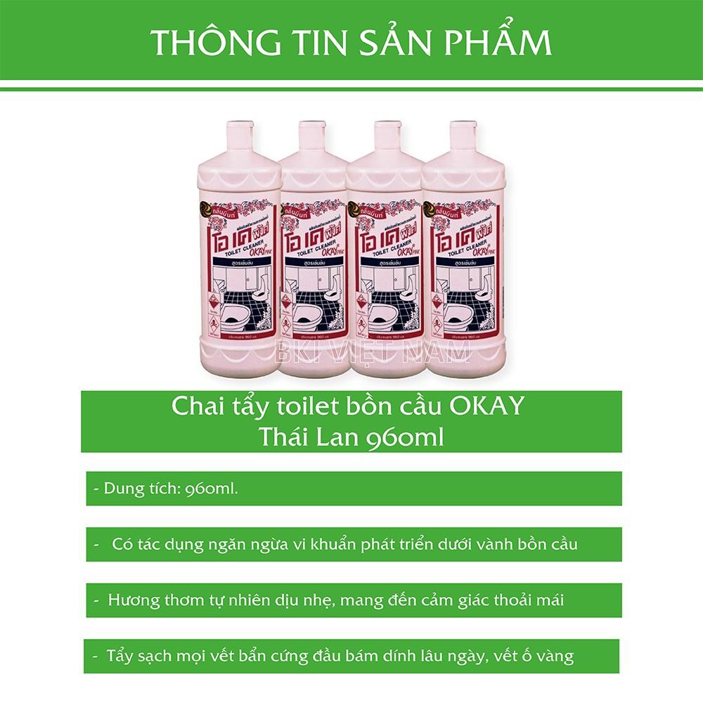 Chai tẩy toilet bồn cầu đậm đặc OKAY Thái Lan 960ml - TAYBCOKAY