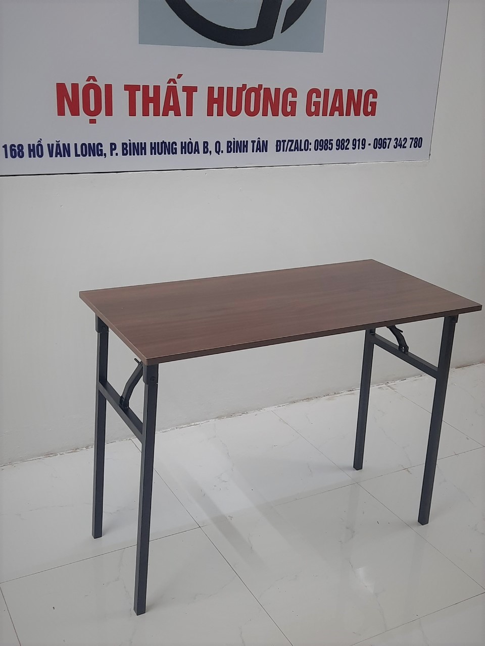 Bàn làm việc chân gấp gọn,chân sắt mặt gỗ công nghiệp nhiều màu,nhiều kích thước