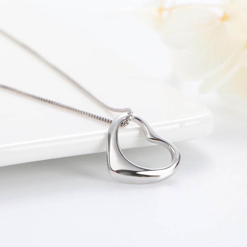 Dây chuyền bạc ATJ9902 thiết kế mặt hình trái tim, vòng cổ bạc Heart Necklace Anta Jewelry