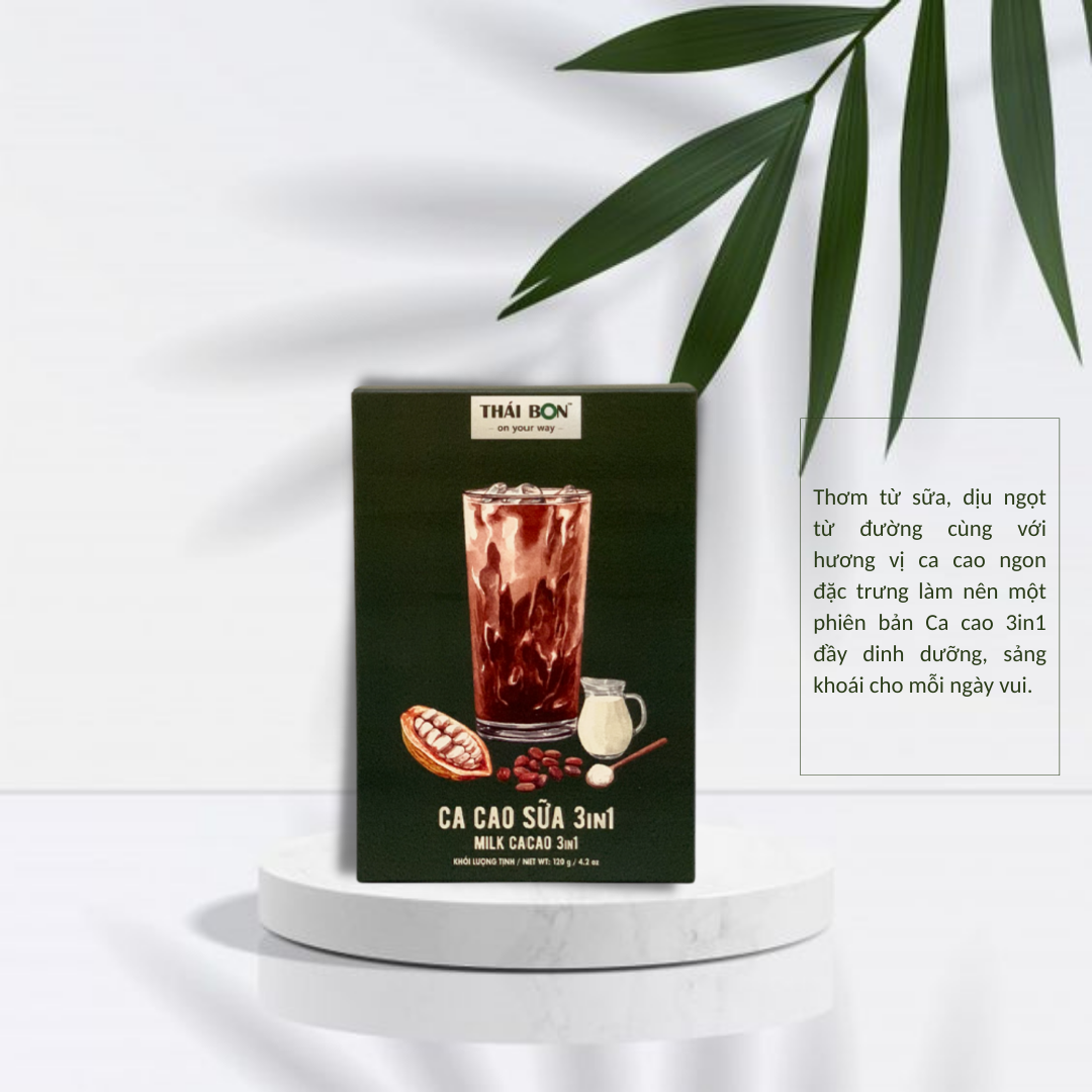 Cacao sữa 3in1 hộp 250g - Bột Cacao Thái Bon