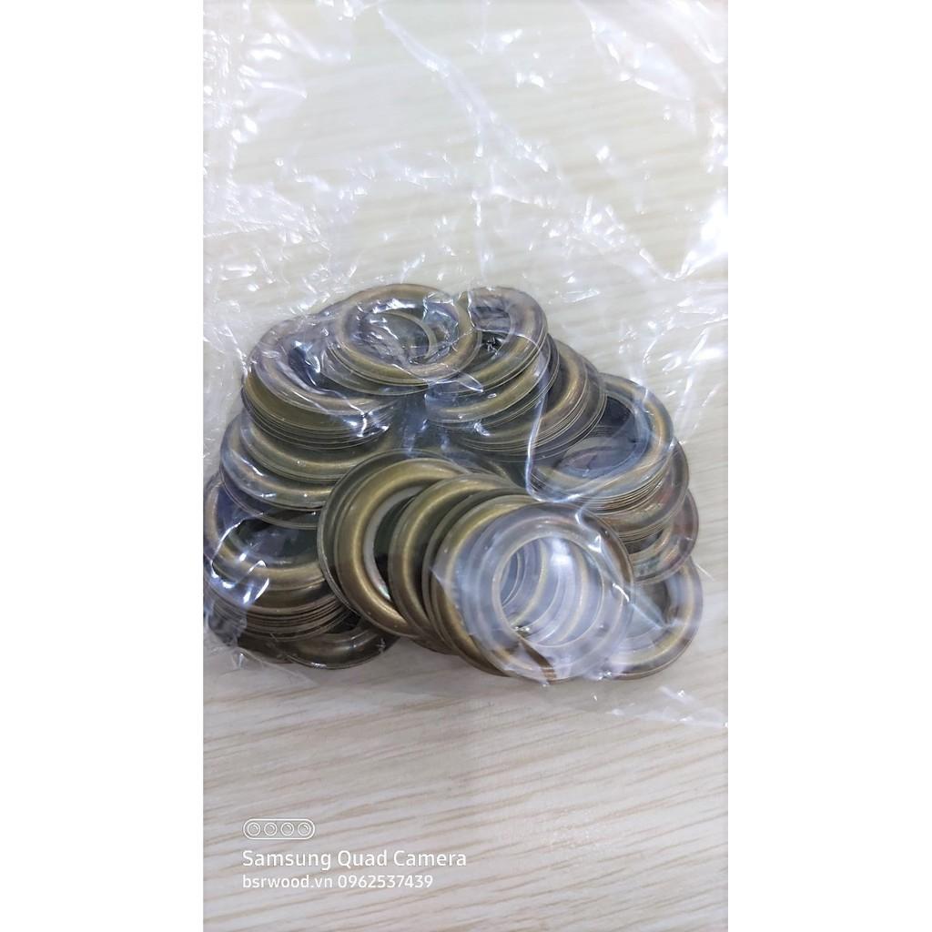 Khoen ore 12mm Khoen mắt cáo 12ly Thau không gỉ Khuy mắt cáo bấm vải Túi 100 cái Màu đồng / Màu đen