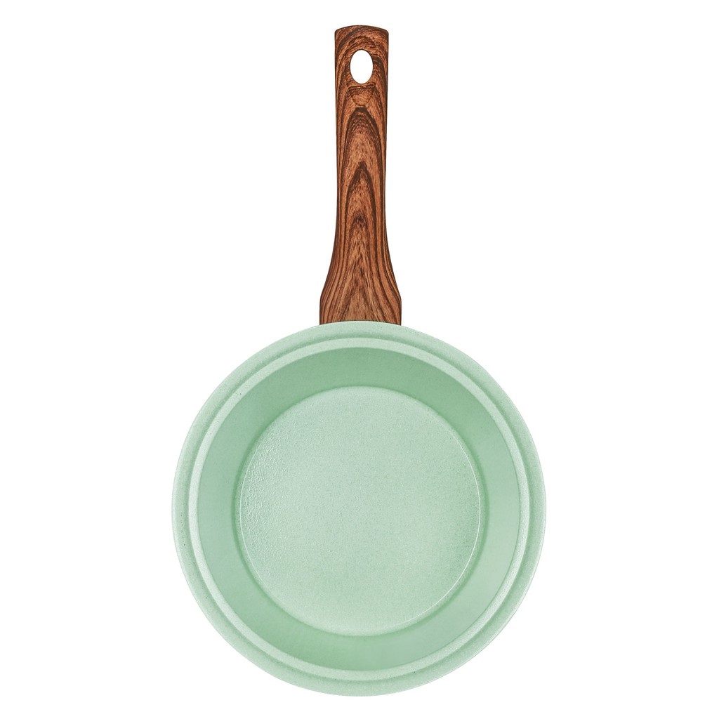 Quánh đúc đáy từ ceramic, men vân đá chống dính có nắp kính greencook Size 18cm(chọn phân loại màu)-Hàng chính hãng