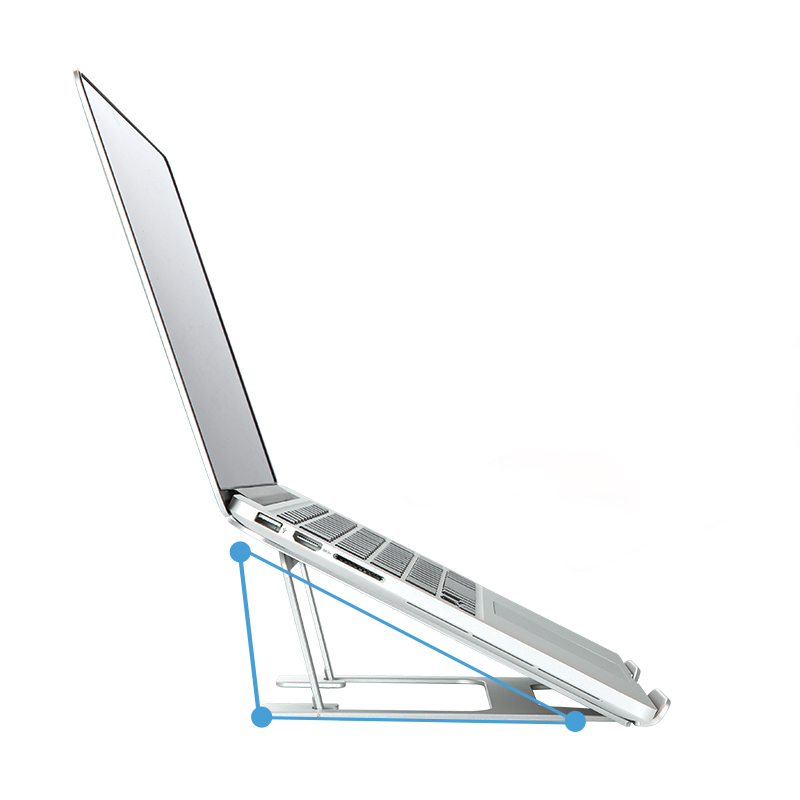 Giá Đỡ Laptop Macbook Để Bàn Chất Liệu Hợp Kim Nhôm Cao Cấp – 6 Bậc Nâng Hạ - Gấp Gọn Kích Thước 22.3 x 23.5 x 1.3cm Hàng Chính Hãng