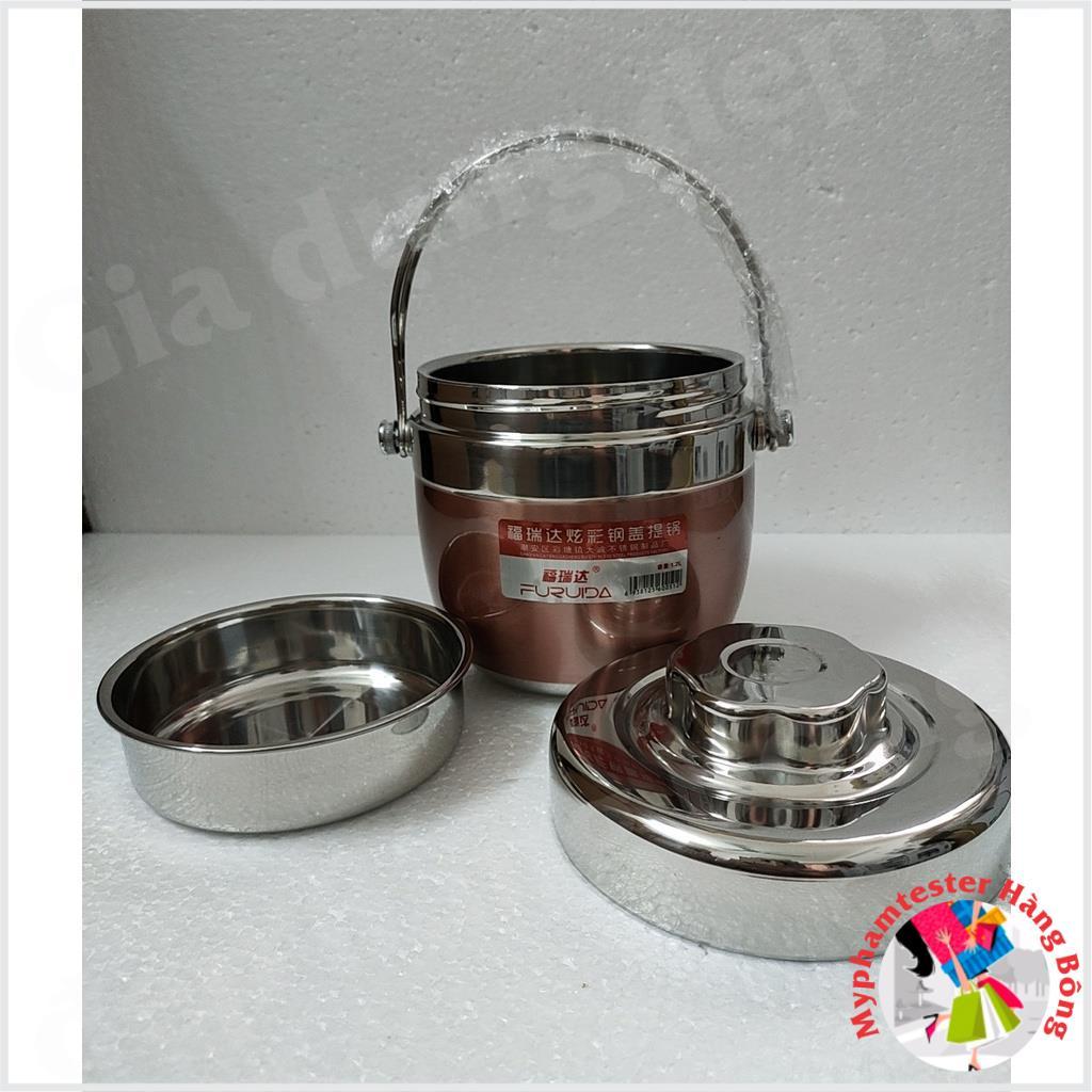 CẶP LỒNG TÁO INOX 304 CAO CẤP 2 NGĂN CÓ DUNG TÍCH 1,2L - 1,5L