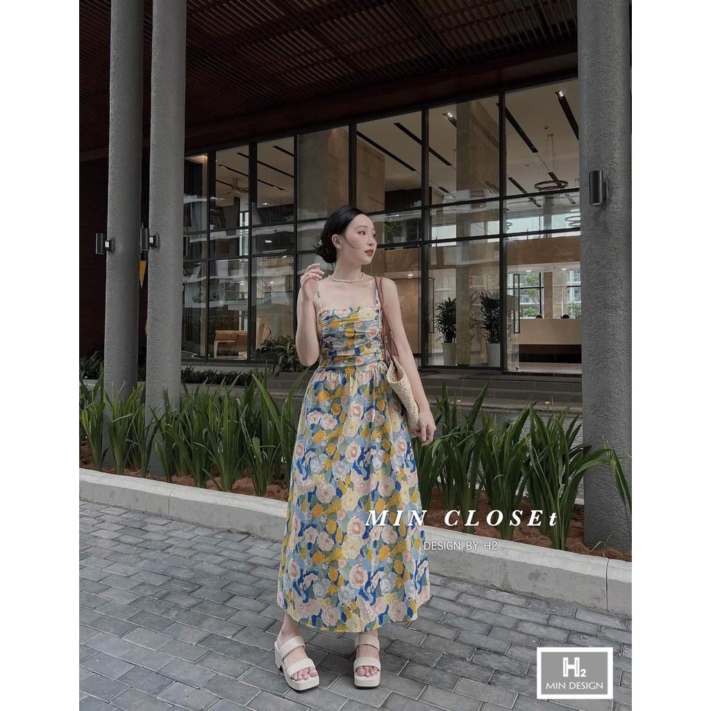 VÁY ĐI CHƠI, VÁY MAXI HOA CÚP NGỰC 2S DÁNG XÒE CỰC XINH IU