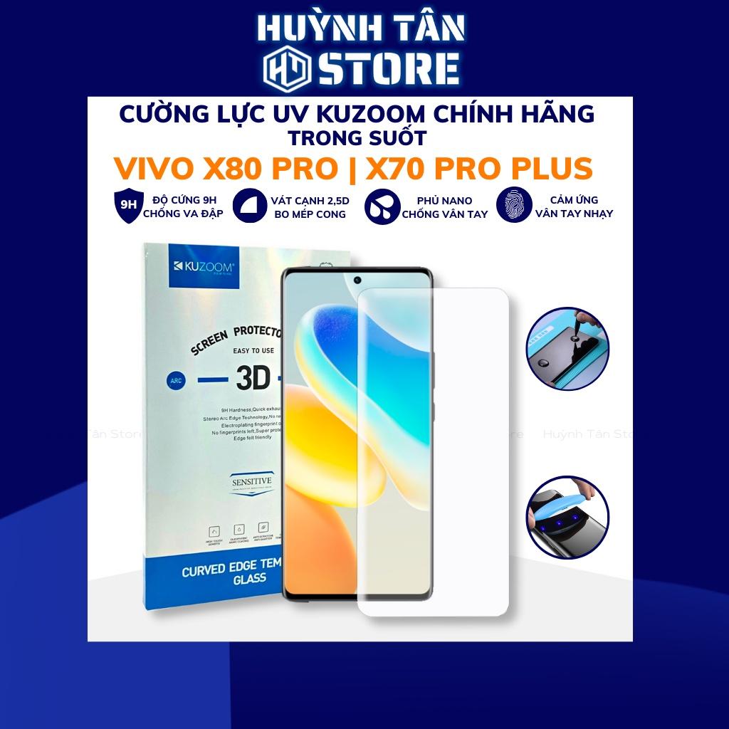 Cường lực vivo x90 pro plus x90 pro x90 x80 pro x70 pro plus UV trong suốt keo lỏng kuzoom chống va đập vân tay nhạy huỳnh tân store