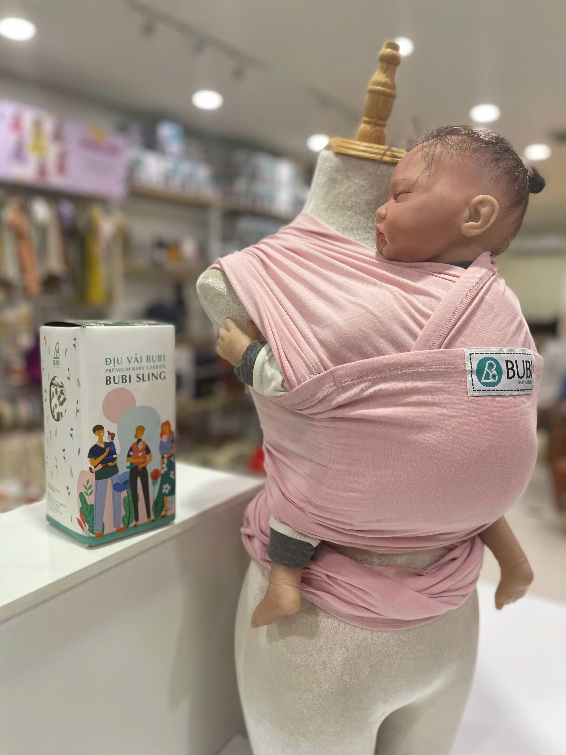 Địu vải BUBI WRAP - COTTON HỌA TIẾT